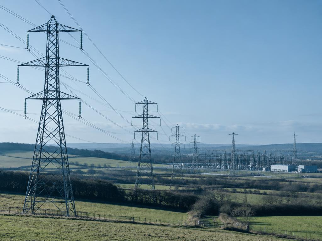 Power lines and substations